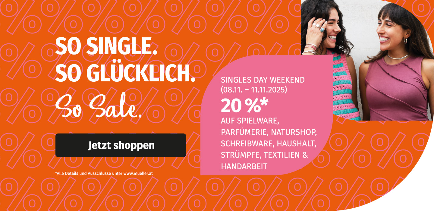20% auf ausgewähltes Sortiment zum Singles Day