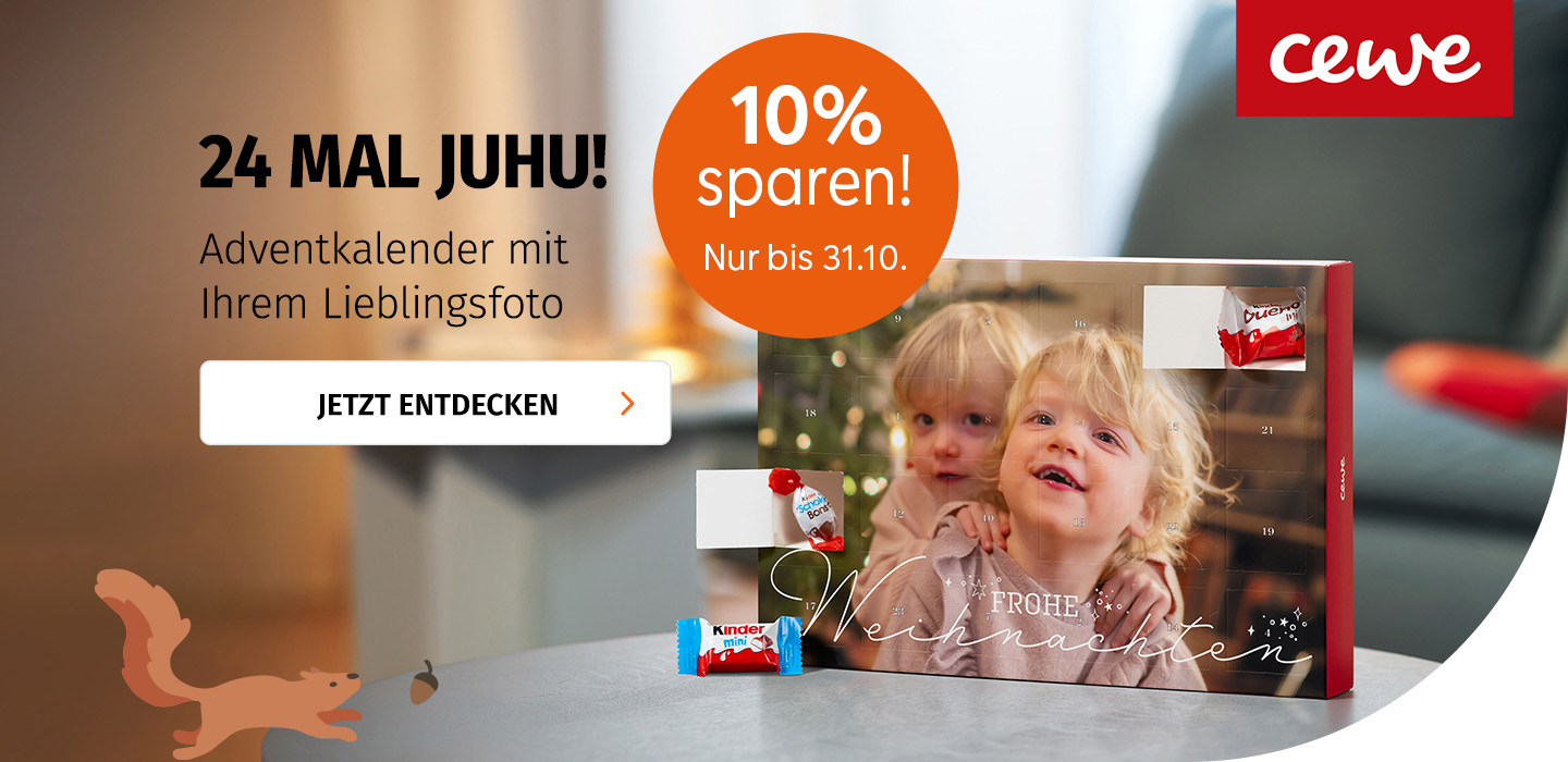 Banner 10% auf Cewe Adventskalender ab 13.10. 