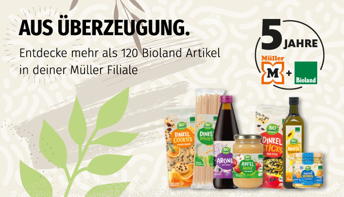 Entdecke mehr als 120 Bioland Artikel in Deiner Müller Filiale