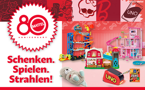 Schenke. Spielen. Strahlen! mit Mattel