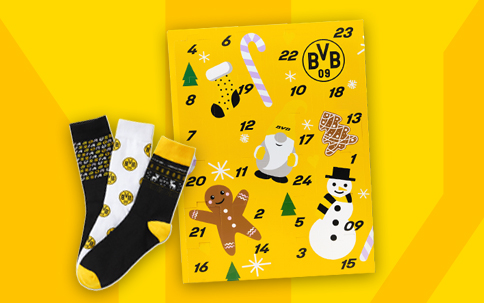 Schwarzgelbe Vorfreude auf Weihnachten mit dem BVB Socken Adventskalender