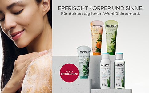 Duschgel von lavera erfrischt Körper und Sinne