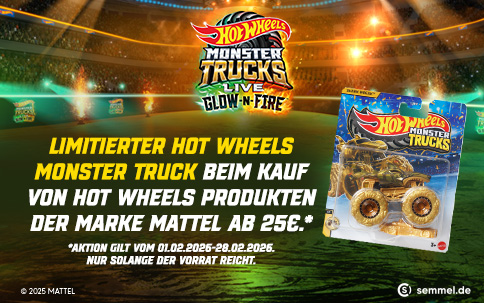Limitierter Hot Wheels Monster Truck beim Kauf von Hot Wheels Produkten der Marke Mattel ab 25€