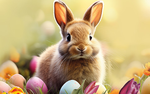 Bunte Ostern mit der Vielfalt von Müller