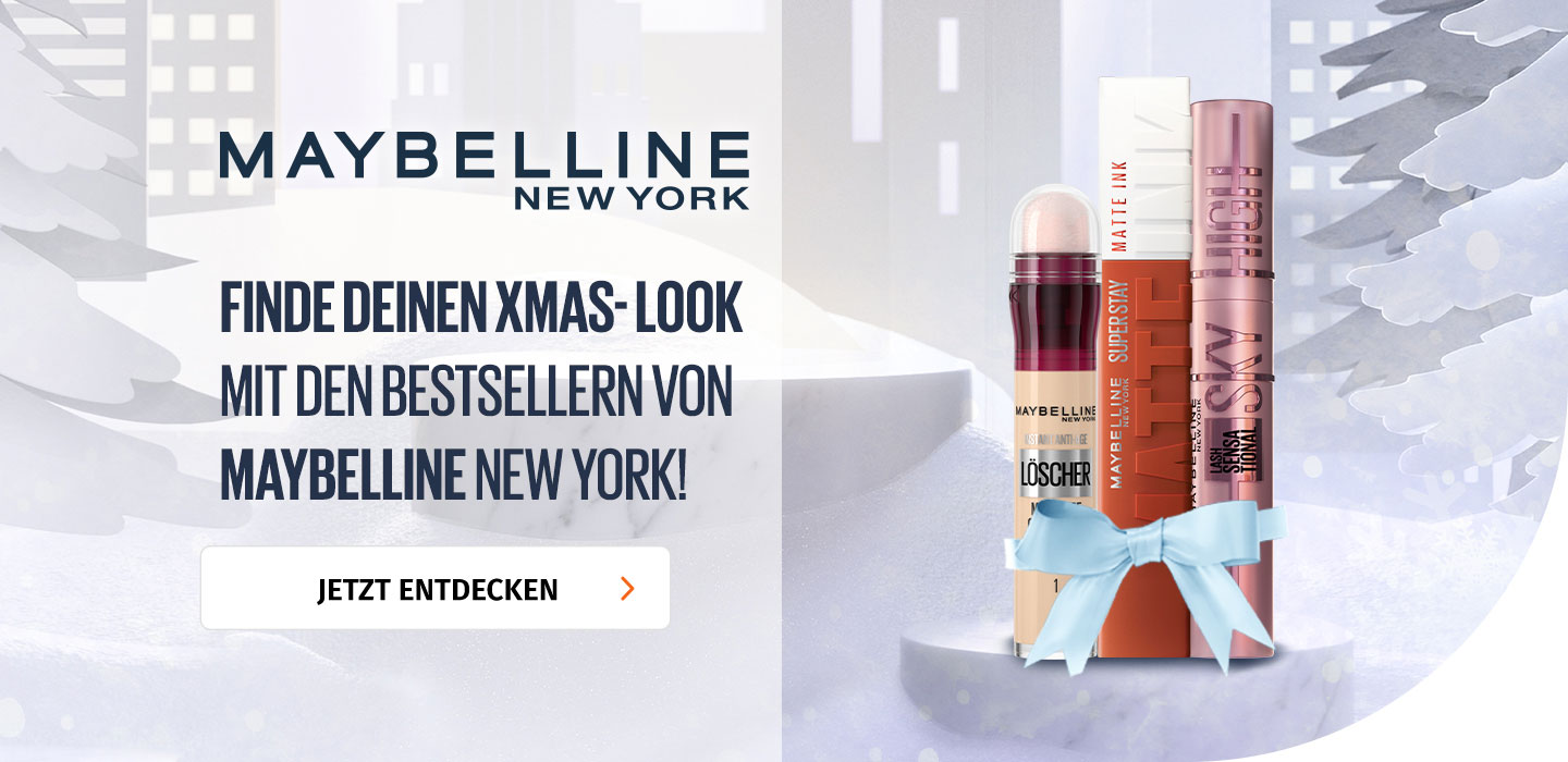 Finde Deinen XMas-Look mit den Bestsellern von Maybelline New York