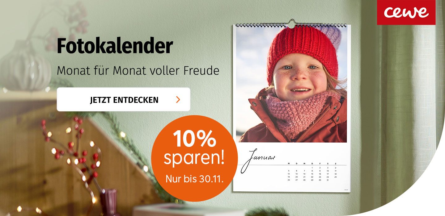 10% Rabatt auf Ihren CEWE Fotokalender