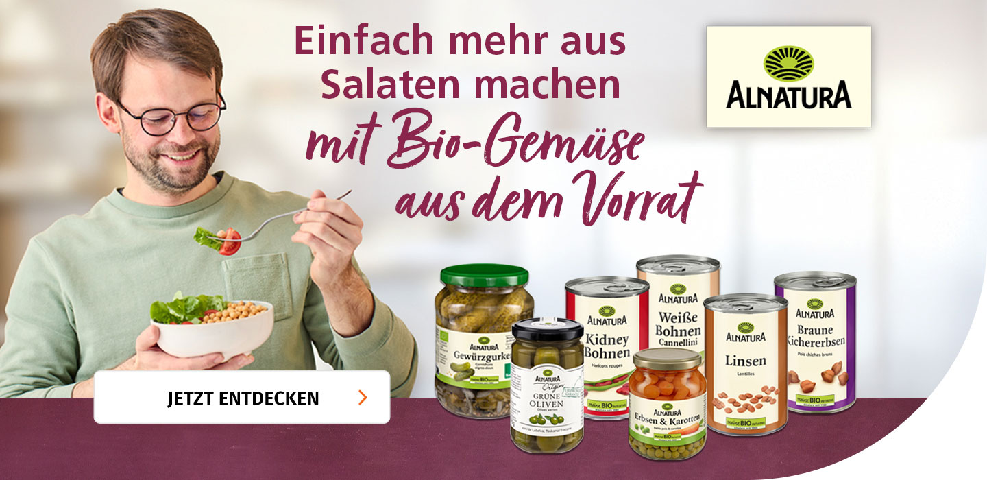 Einfach mehr aus Salaten machen mit Bio-Gemüse aus dem Vorrat