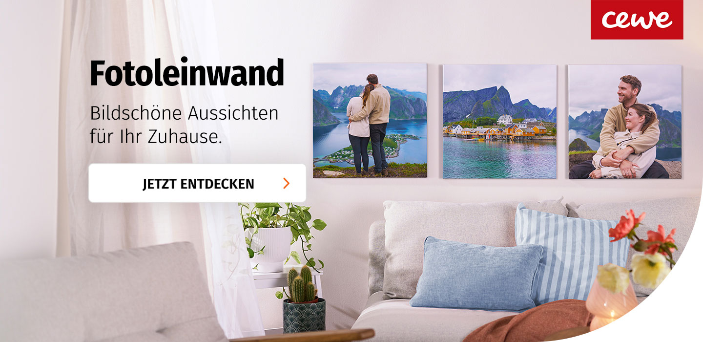Bildschöne Aussichten für Ihr Zuhause mit Fotoleinwänden von CEWE