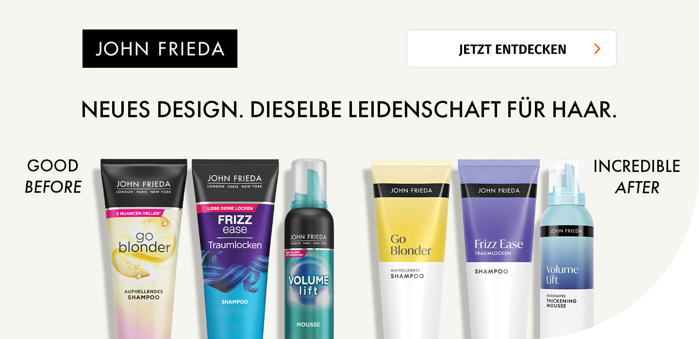 John Frieda: Neues Design. Dieselbe Leidenschaft für Haar.