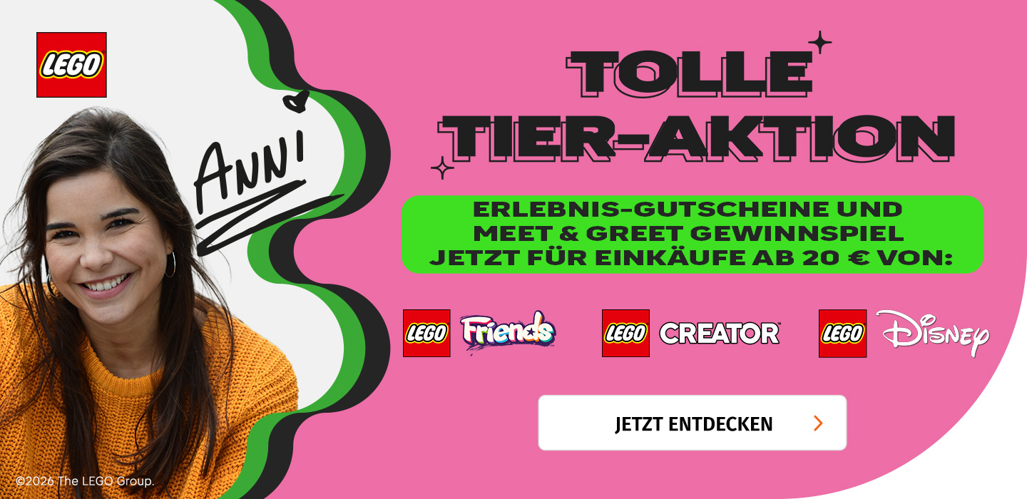Sichere dir tolle Prämien auf deinen LEGO® Creator, LEGO® Friends & LEGO® Disney Kauf