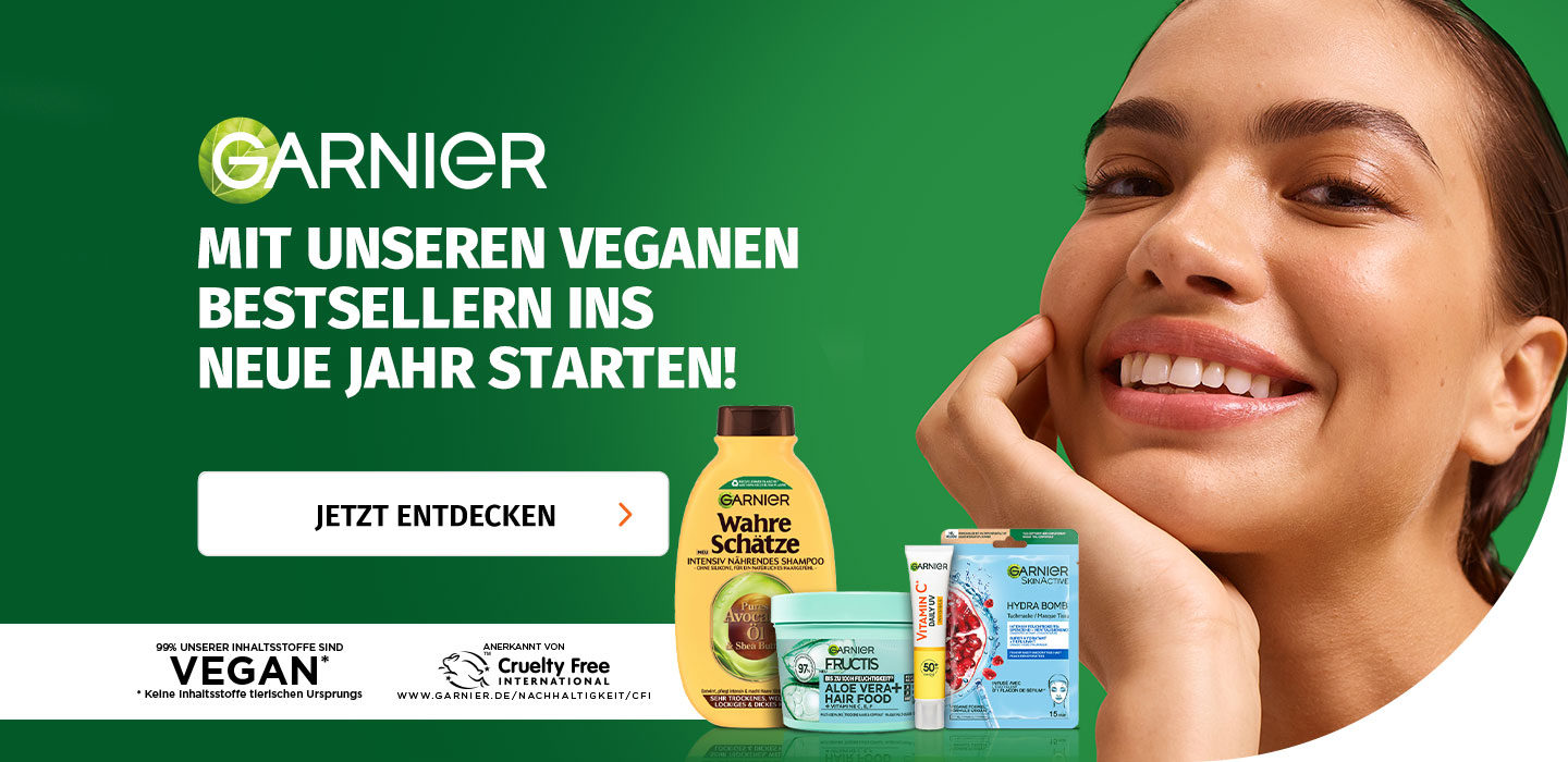 Starten Sie mit den veganen Garnier Bestsellern ins neue Jahr