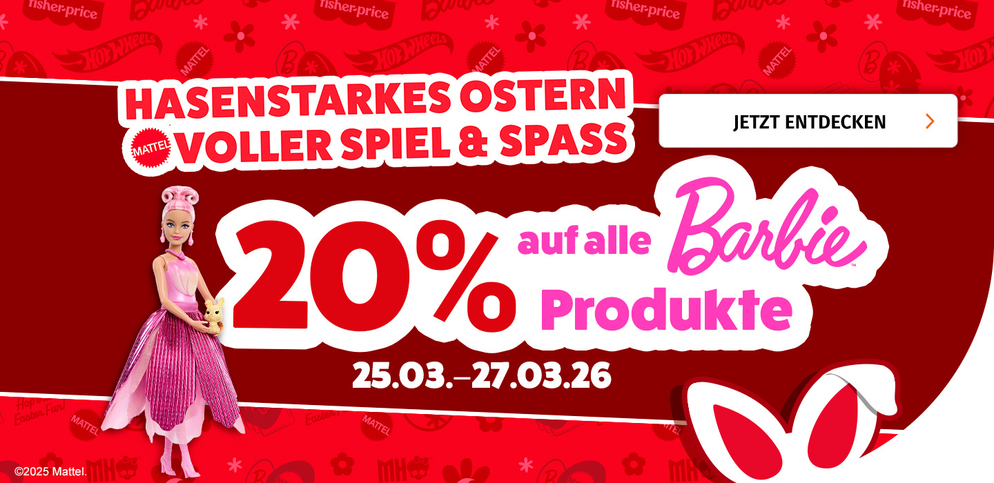 20% auf alle Barbie Produkte vom 25.03. bis 27.03.