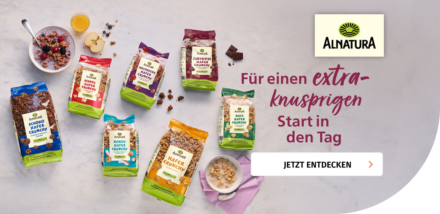 Alnatura Crunchy: für einen extra-knusprigen Start in den Tag