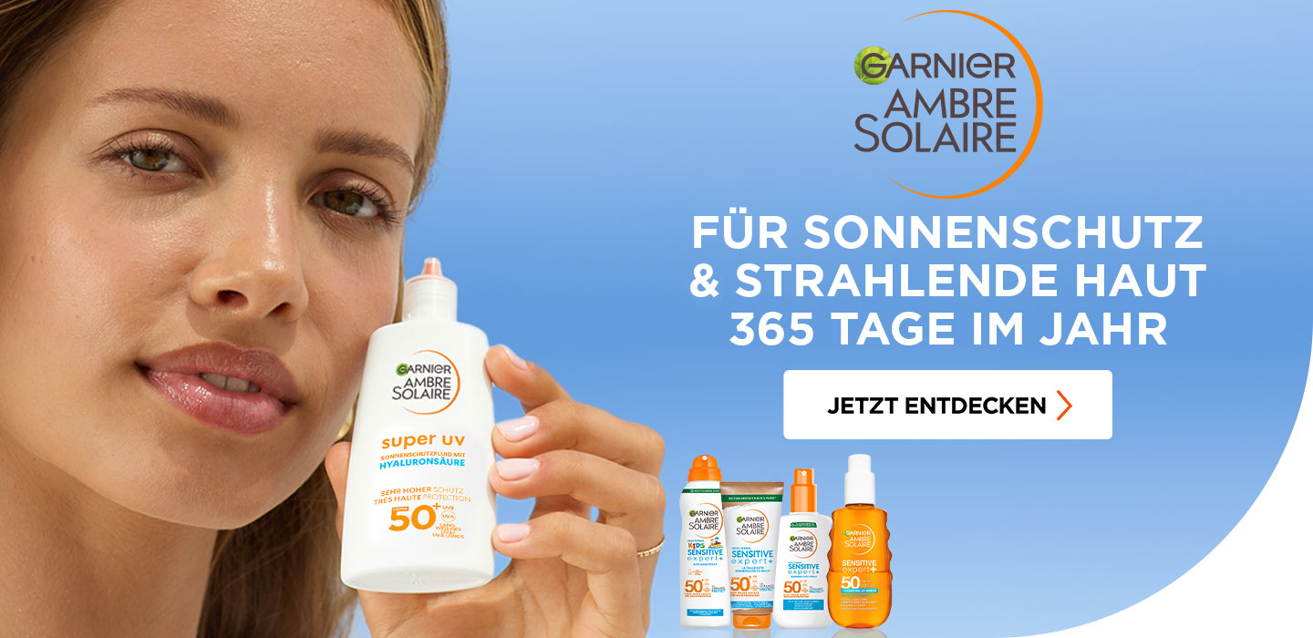 Garnier Ambre Solaire: Sonnenschutz & strahlende Haut 365 Tage im Jahr