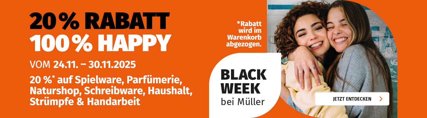 Sparen Sie mit tollen Angeboten in der Black Week bei Müller