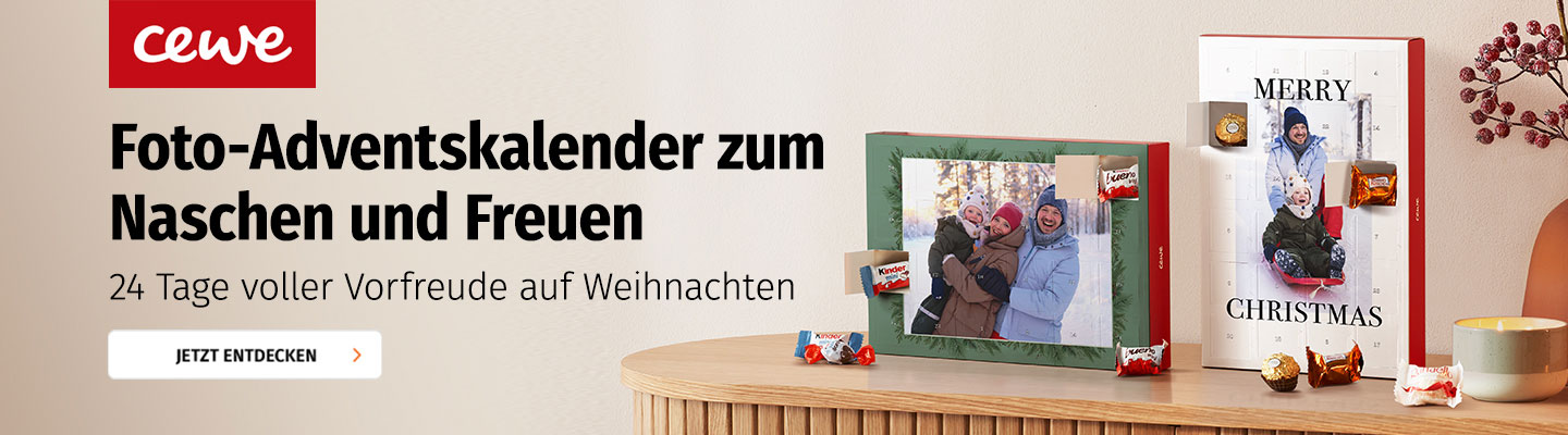 Foto-Adventskalender zum Naschen und Freuen von CEWE