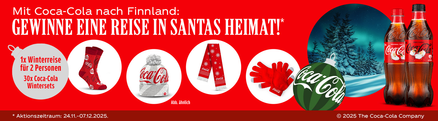Gewinne ein unvergessliches Weihnachtserlebnis mit Coca-Cola bei Müller