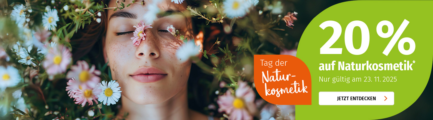 20% Rabatt auf Naturkosmetik am 23. November