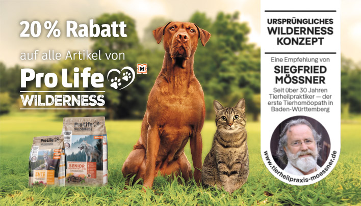 20% Rabatt auf alle Artikel von ProLife Wilderness
