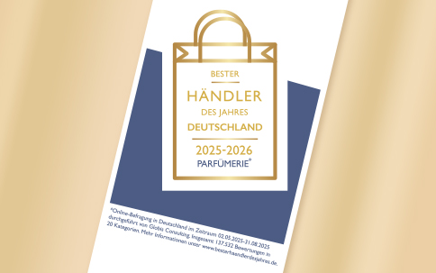 Auszeichnung für Müller als Händler des Jahres 25-26 im Bereich Parfümerie in Deutschland