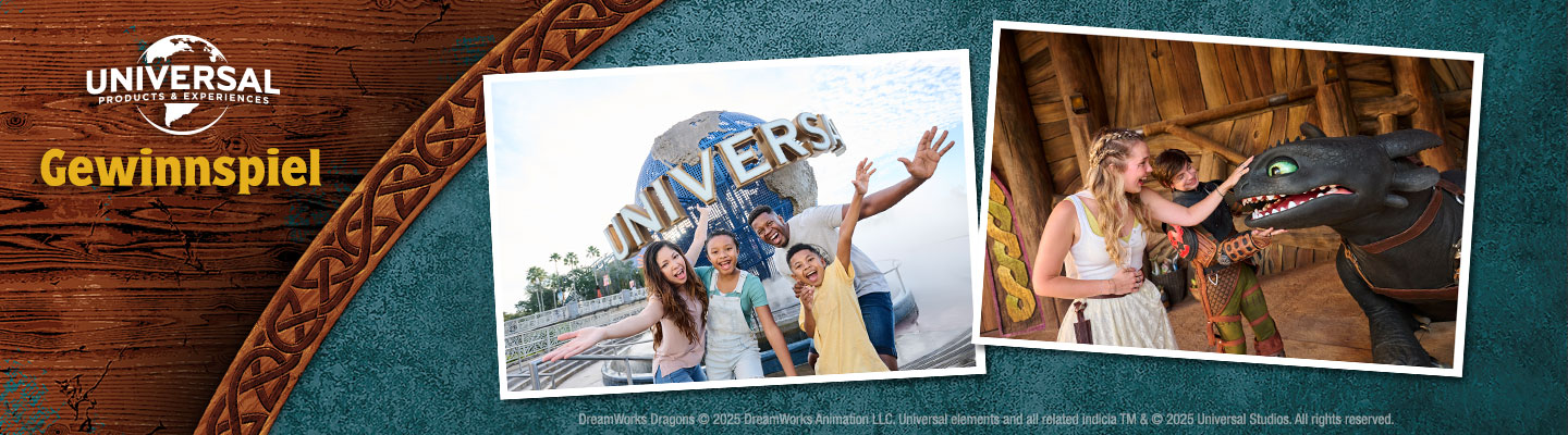 Sichern Sie sich die Chance auf den Gewinn einer Familienreise ins UNIVERSAL ORLANDO RESORT