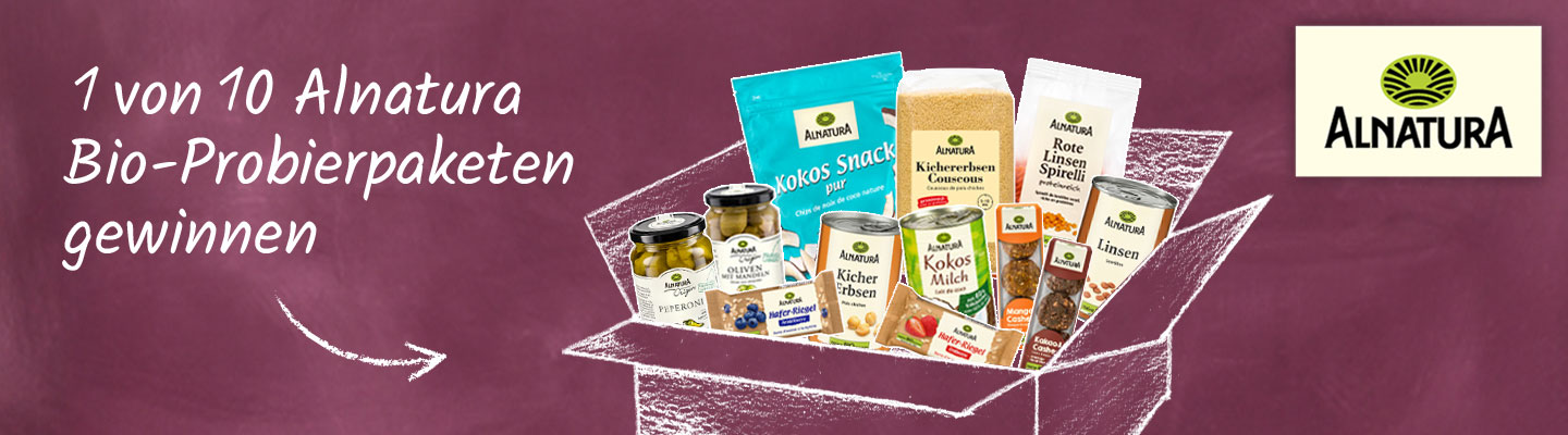 Gewinnen Sie 1 von 10 Alnatura Probierpaketen für erste Frühlingsausflüge oder Grillabende