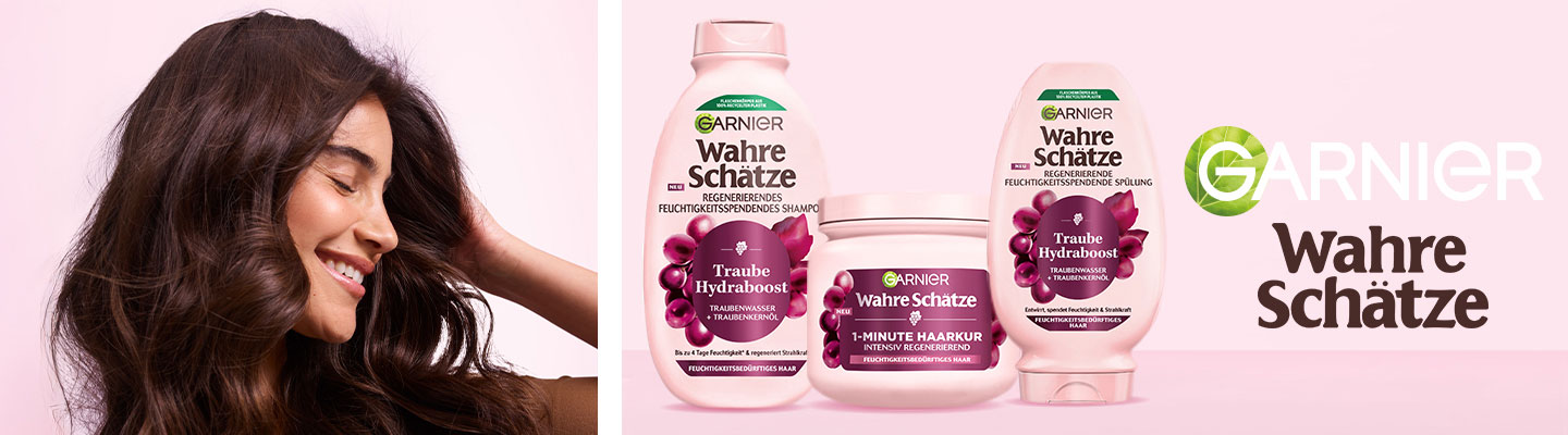 Wir verlosen 20 exklusive Produktpakete der neuen Wahre Schätze Traube Hydraboost Serie