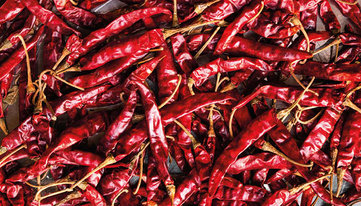 Getrocknete Chilischoten