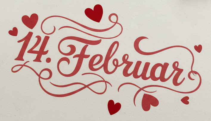 Schriftzug Februar