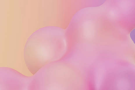 Organische Bubbles in Rosa