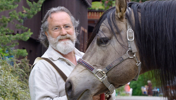 Siegfried Mössner mit Pferd