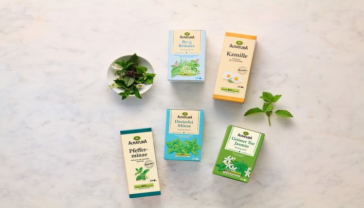 Alnatura verschiedene Teesorten