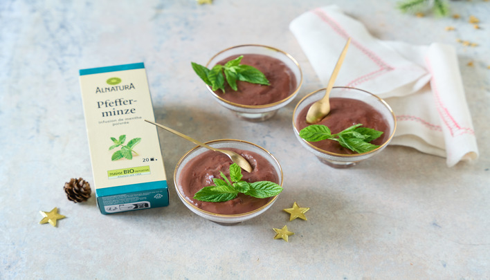 Pfefferminz-Schokopudding