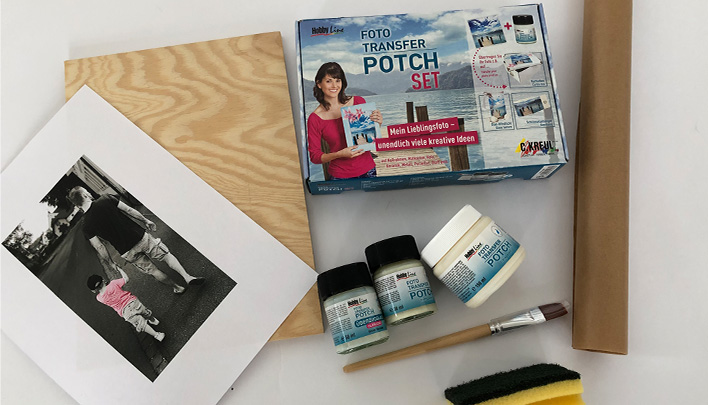 Materialien, die für das Potchen benötigt werden