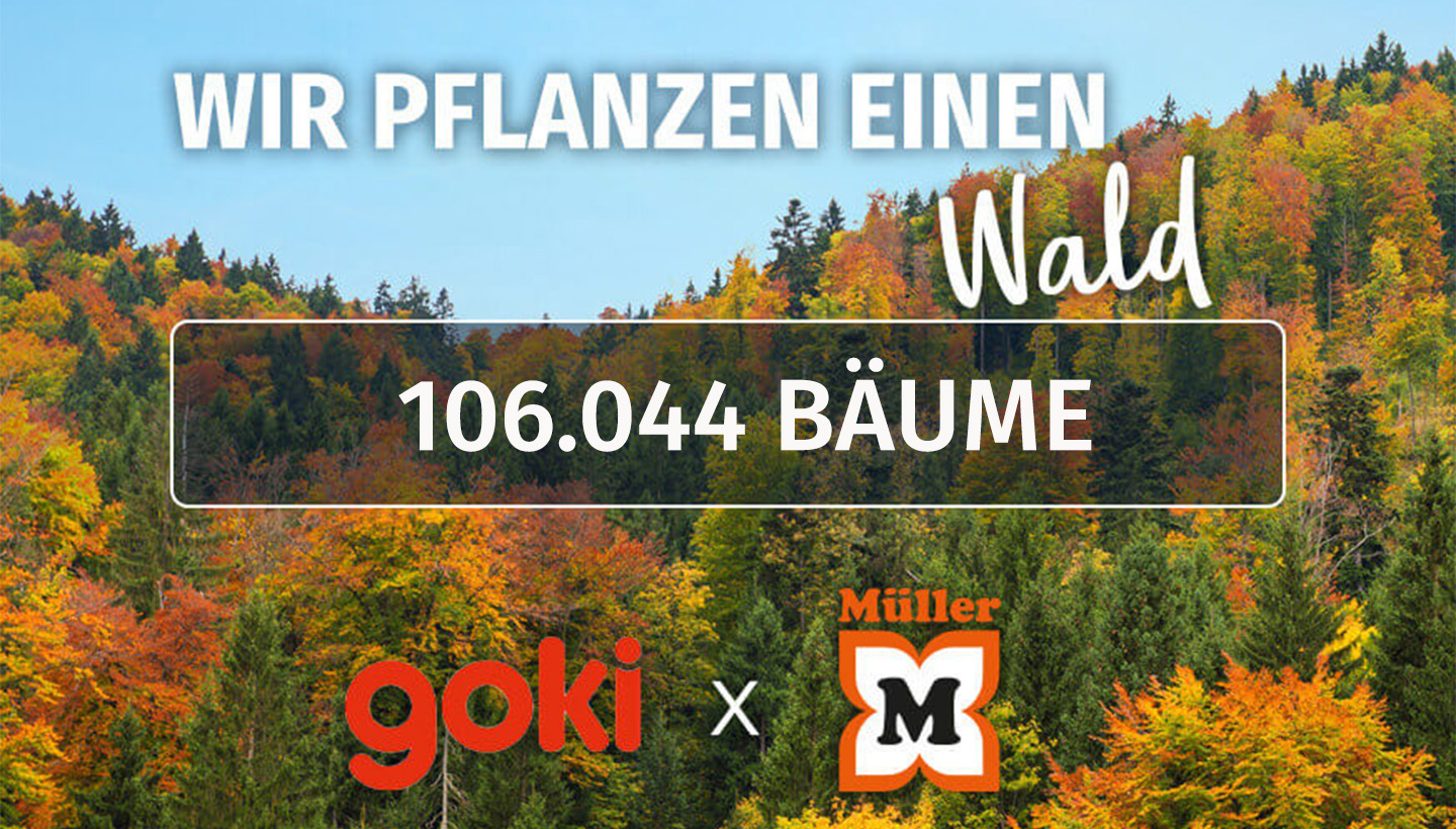 106.044 Bäume pflanzt der Spielzeughersteller goki in Kooperation mit Müller