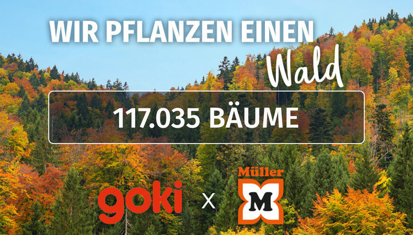 117.035 Bäume pflanzt der Spielzeughersteller goki in Kooperation mit Müller