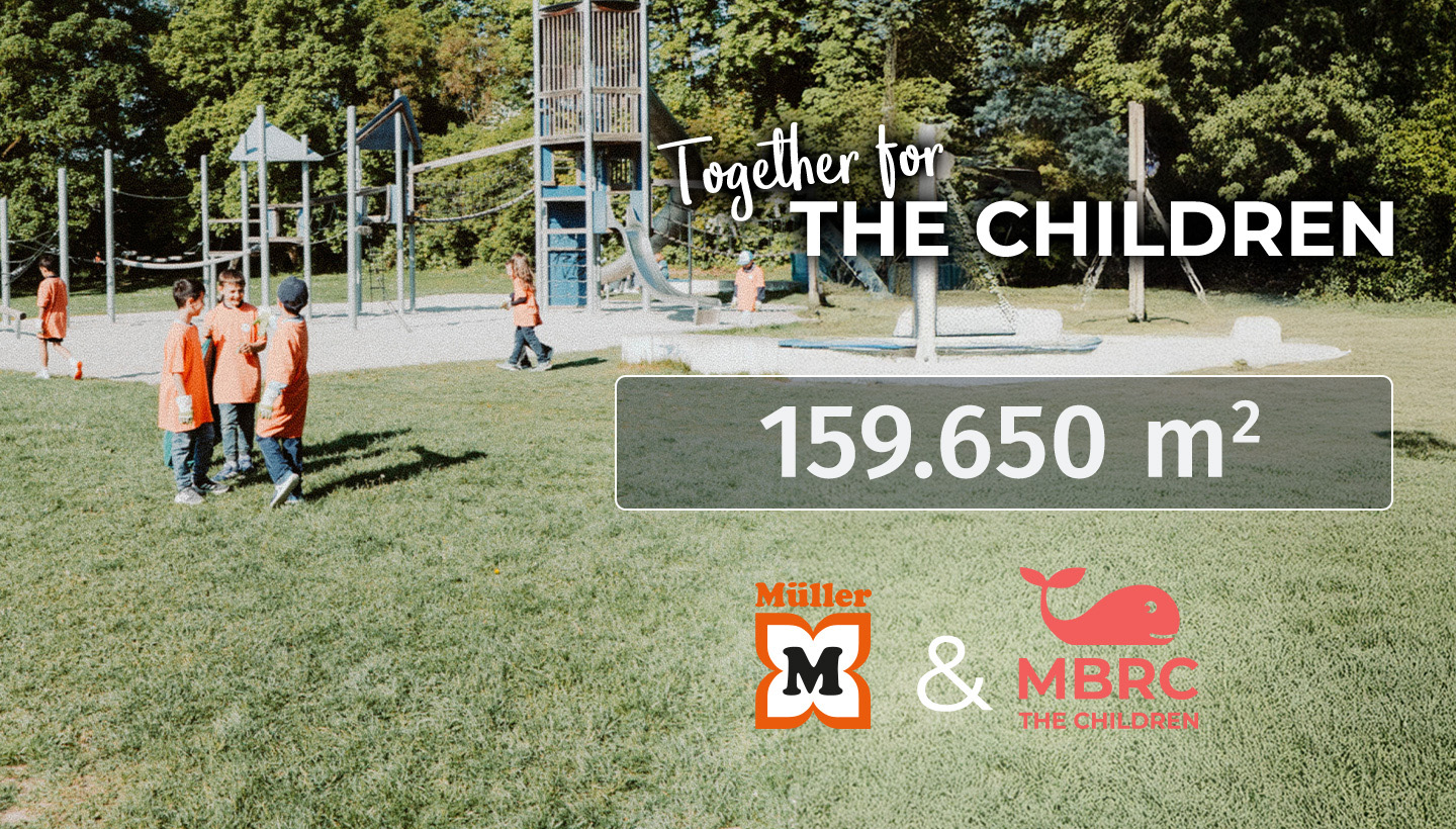 Müller und MBRC the Children: gemeinsam für gereinigte Spiel- und Sportplatzflächen