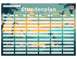 Stundenplan mit Dinosaurieren zum Download