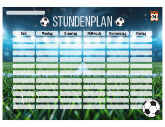 Stundenplan für Fußballfans zum Download
