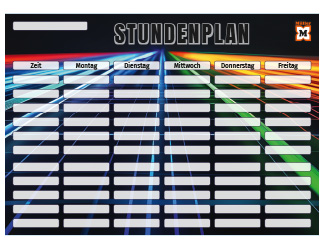 Stundenplan mit bunten Linien zum Download