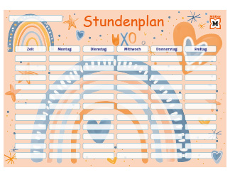 Bunter Stundenplan zum Download