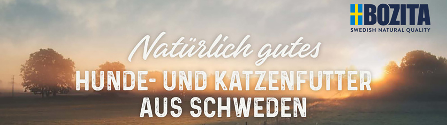 Bozita themenbanner Hunde- und Katzenfutter