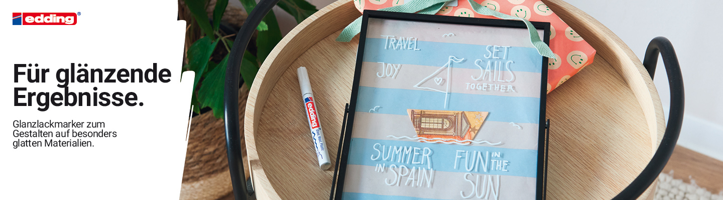Für glänzende Ergebnisse mit edding
