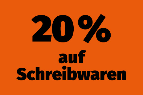 20% Schreibwaren