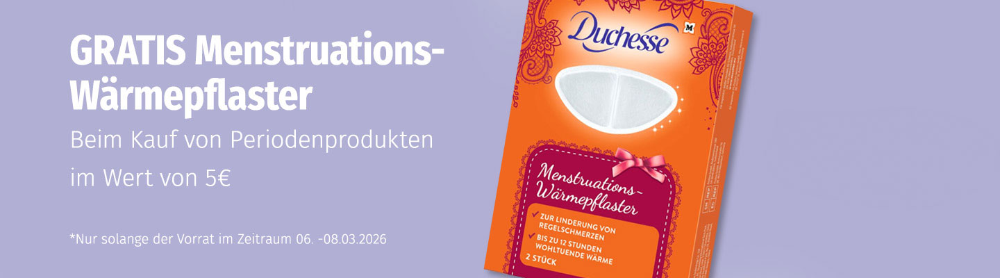 Gratis Menstruations Wärmepflaster 
