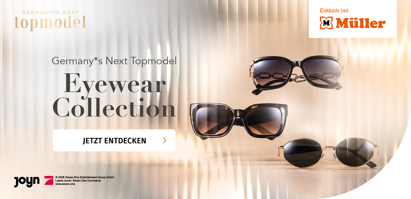 gntm Sliderbanner Sonnenbrillen exklusiv bei Müller 2026