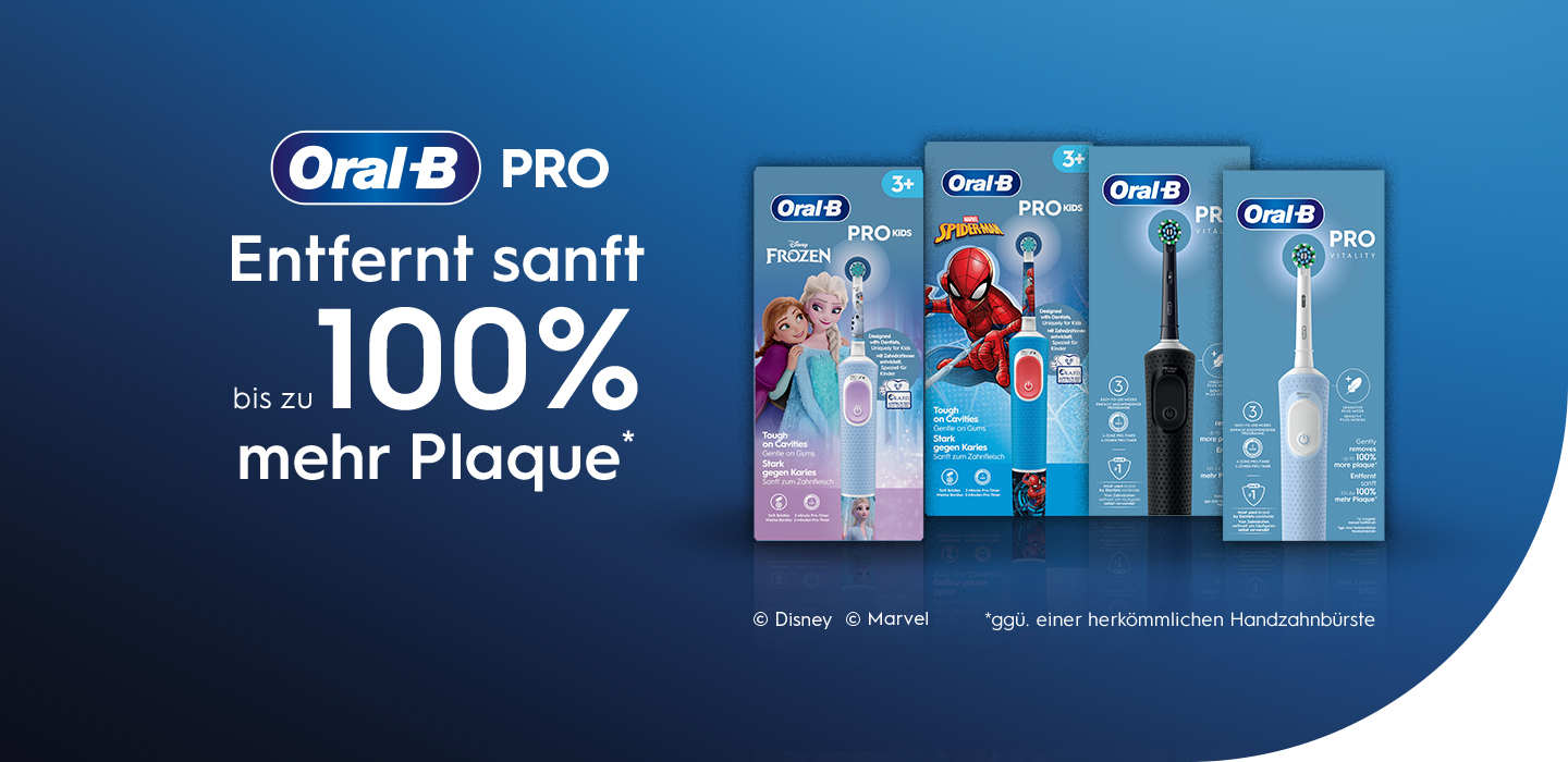 Oral-B elektrische Zahnbürsten für Kinder & Erwachsene