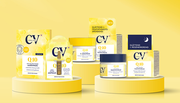 CV Q10 Produkte können die Hautalterung ab 30 vorgebeugen