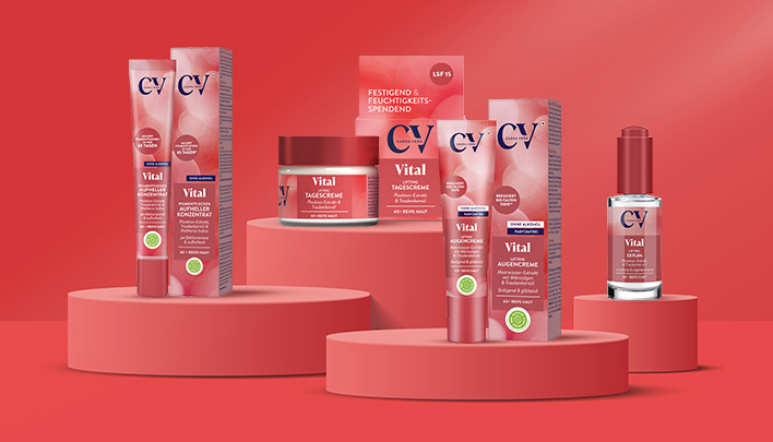 CV Vital Produkte mildern die Falten und glätten die reife Haut ab 40