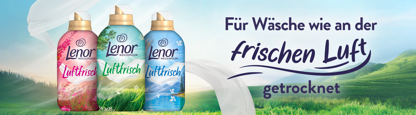 Lenor Weichspüler Luftfrisch in drei Duftvarianten – für Wäsche wie an der frischen Luft getrocknet